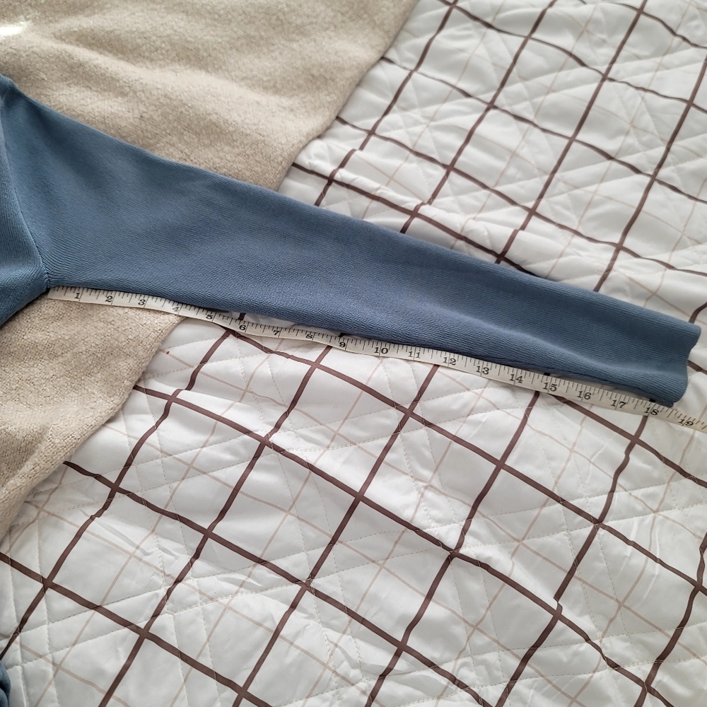 Lioness Blue Military Minds Ruched Mini Dress Size XS Long Sleeve Bodycon - Picture 14 of 17